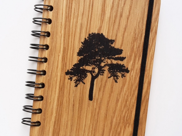 WOODEN NOTE BOOK OF A6 FORMAT