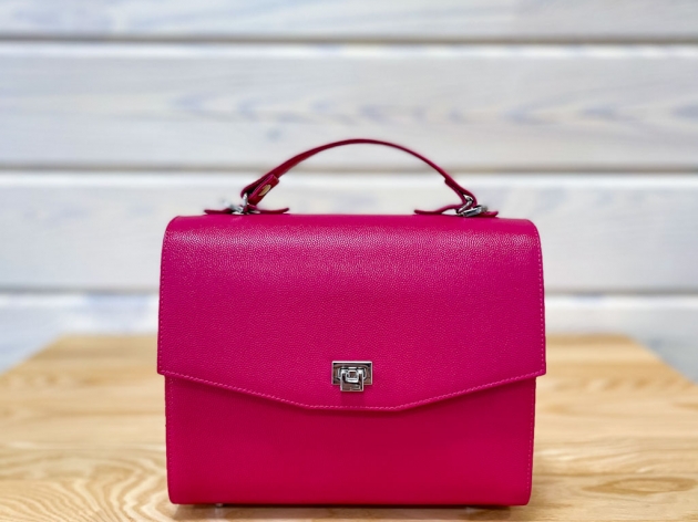 Кожаная сумка Fuchsia (004)