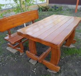 Стол с лавкой Медведь