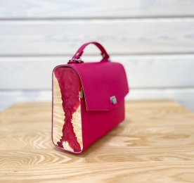 Кожаная сумка Fuchsia (004)
