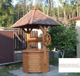Колодец из дерева для сада (0069)