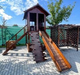 Children's playground with a slide