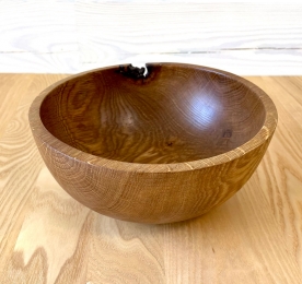 Salad bowl of natural wood (W 010)