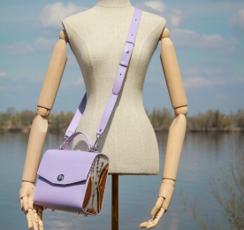 Кожаная сумка Lavender (007)