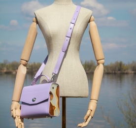 Кожаная сумка Lavender (007)